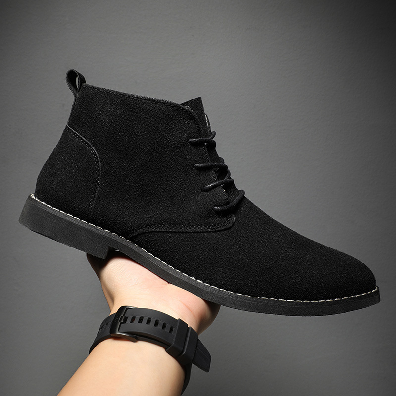 Men Formal Wear With Boots - Stivali Chelsea Marroni in Stile Britannico