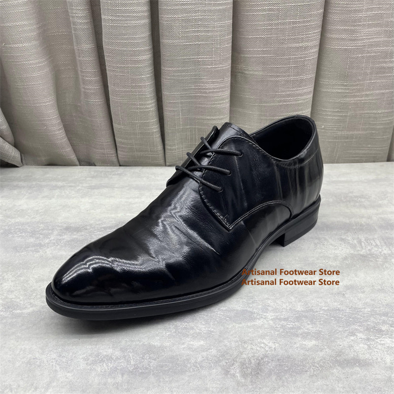 Formal Men Daily Wear Shoes - Scarpe Oxford in pelle nera da