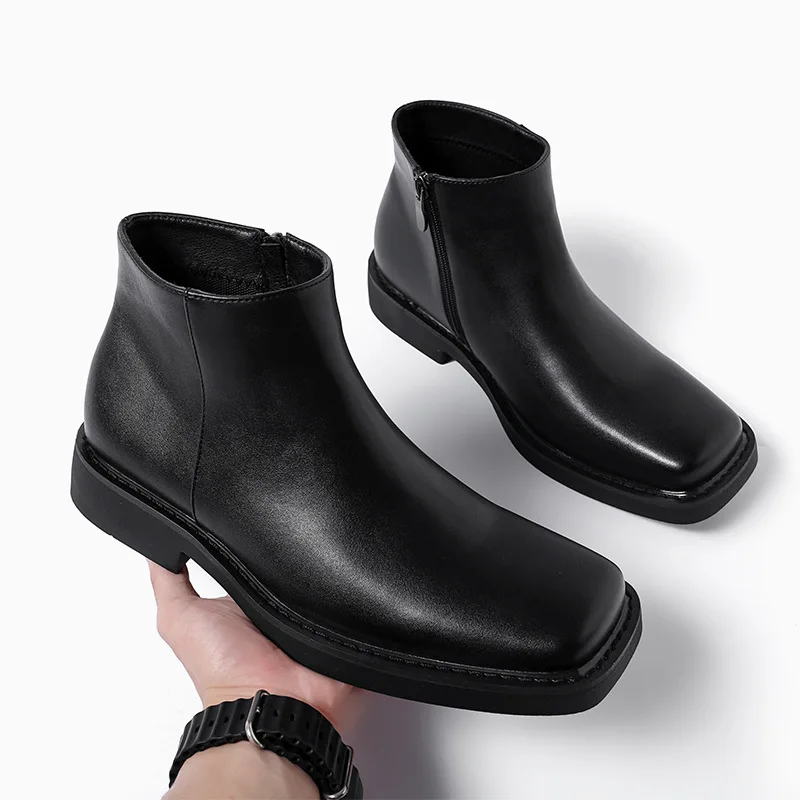 Men Formal Wear With Boots - Scarpe casual in pelle da uomo
