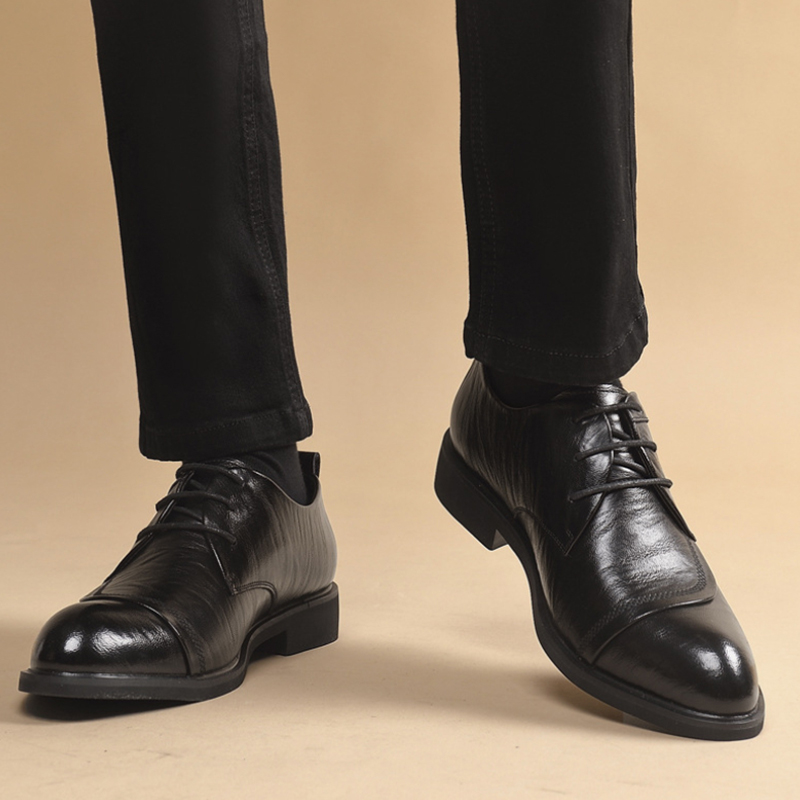 Formal Men Daily Wear Shoes - Scarpe Oxford in Pelle con Dettagli