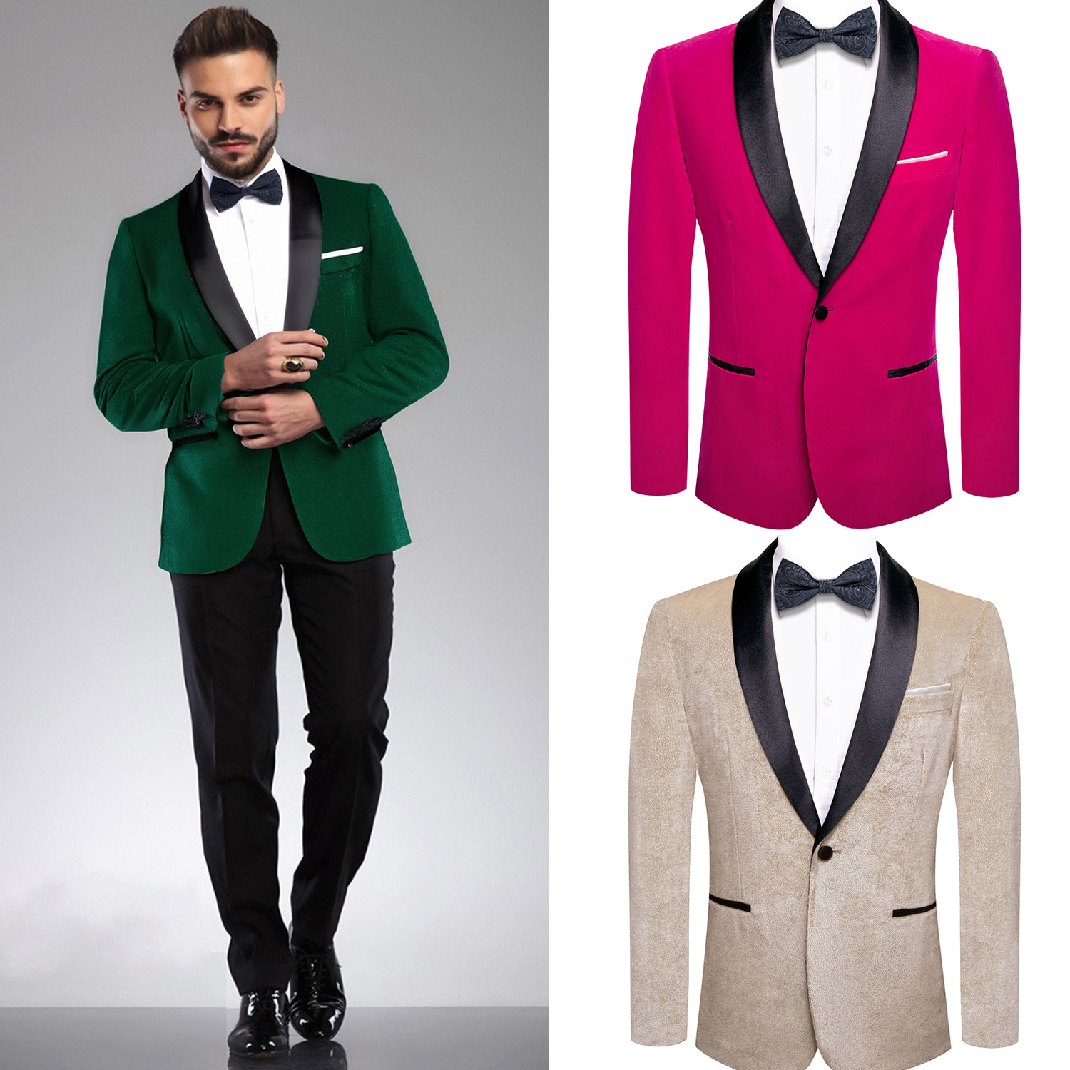 Men Formal Wear Without Suit - Giacca Monopetto Elegante (Senza Papillon) per