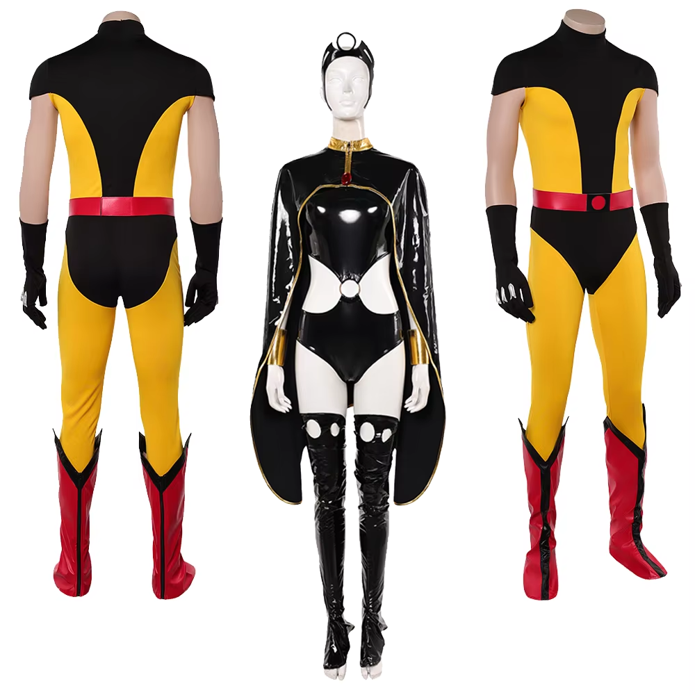 Men Formal Wear With Boots - Costume Cosplay Wolf Logan, Tuta Storm