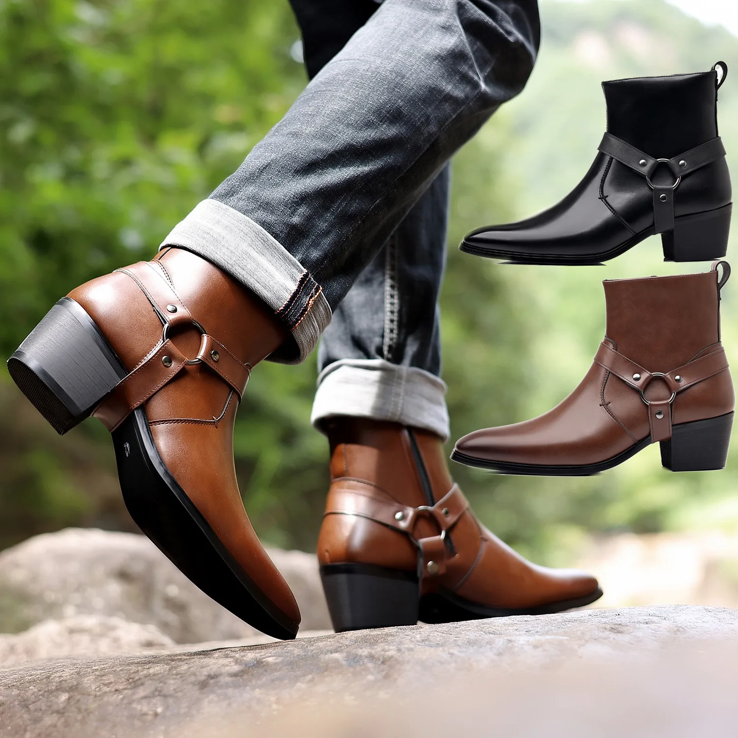 Men Formal Wear With Boots - Stivali classici da cavaliere da cowboy