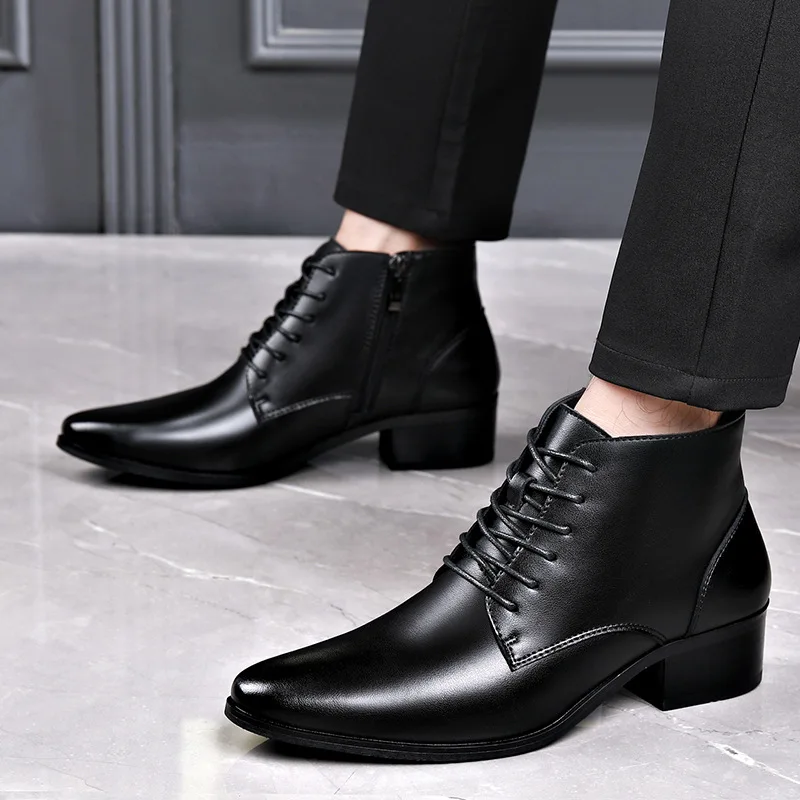 Men Formal Wear With Boots - Abito formale da ufficio casual da