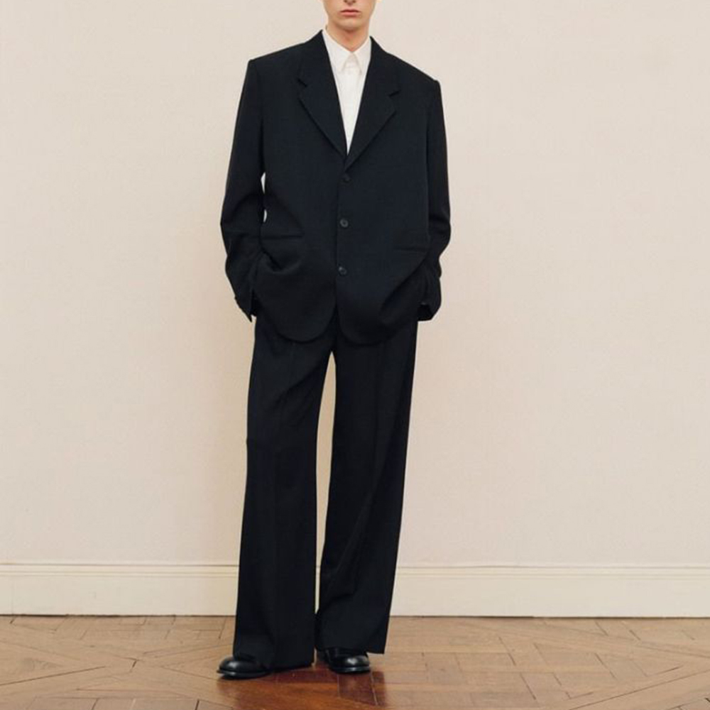 Men Formal Wear For Wedding - Abito oversize nero da uomo Set
